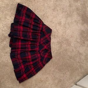 Navy/Blck and red plaid large skirt. Urban coco